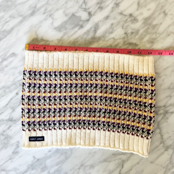 Saint James Multicolor Knit Snood | Neck Warmer - Wool Blend - Picture 3 of 4